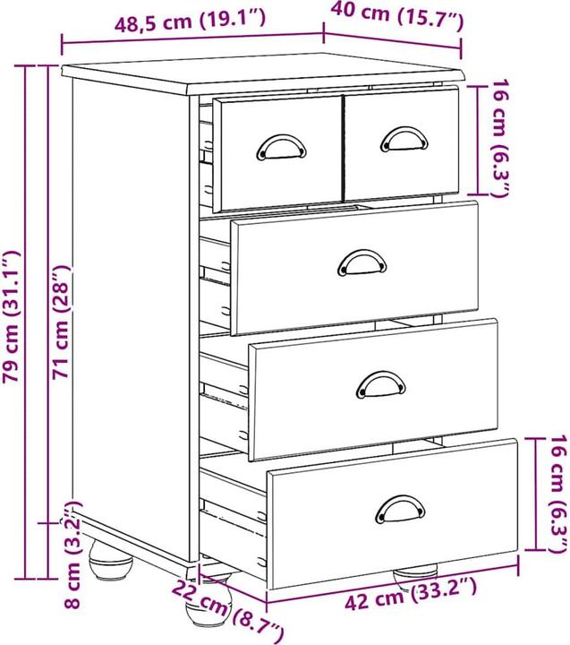 Produktbild vidaXL Kommode