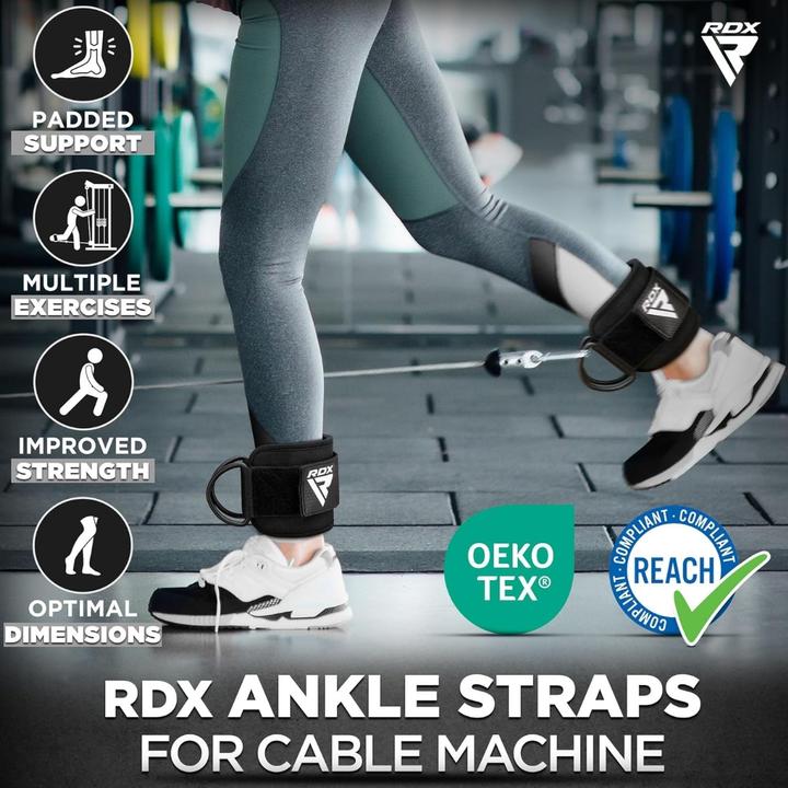 Actual product image Rdx A4 Ankle Straps For Gym Cable Machine