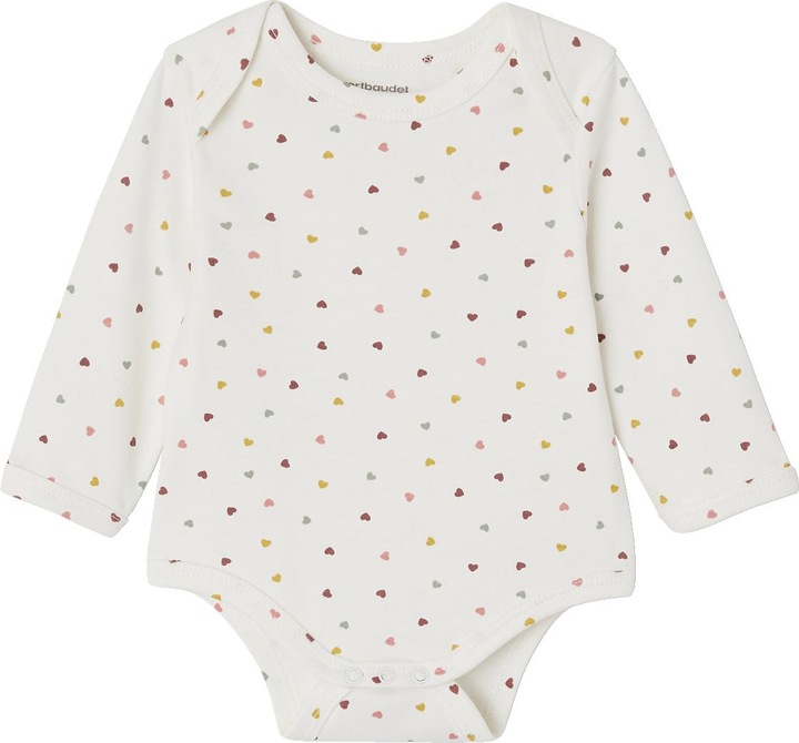 Immagine prodotto Vertbaudet Collezione biologica: confezione da 3 di body a maniche lunghe per neonati in stile slip-on, cuori (56)