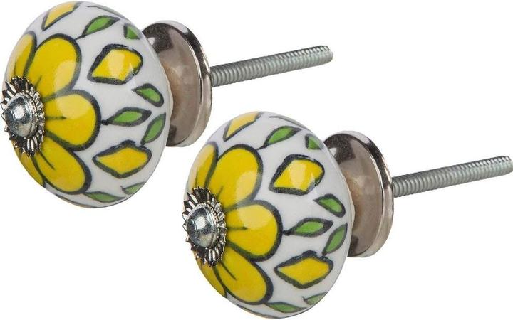 Image du produit Tranquillo Poignée de meuble faite main, Ø 4 cm, multicolore/argentée