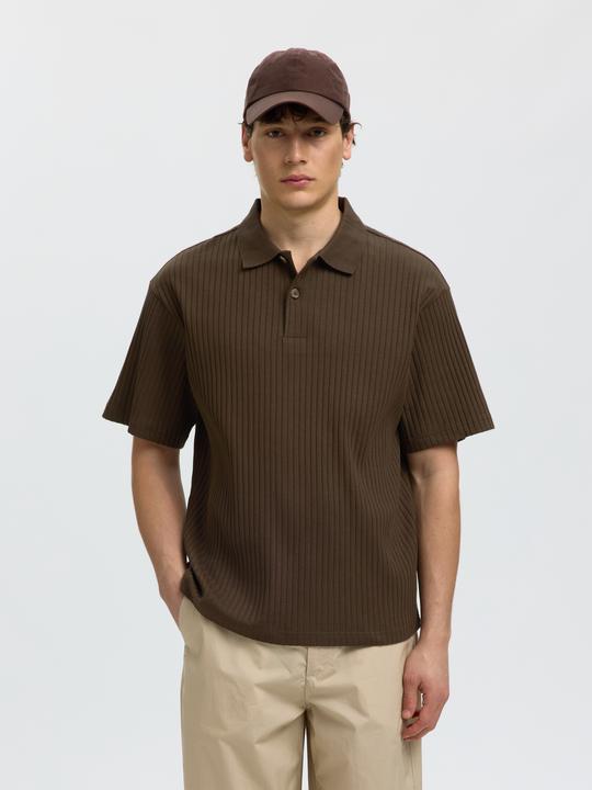 Produktbild Selected Geripptes Relaxed Fit Poloshirt (M)