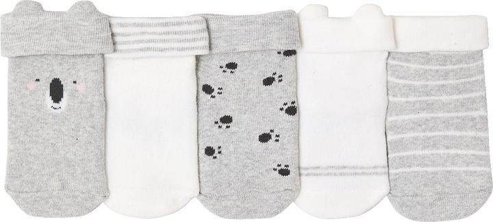Image du produit Vertbaudet Lot de 5 chaussettes bébé à motif koala antidérapantes (Pack de 5, 17)