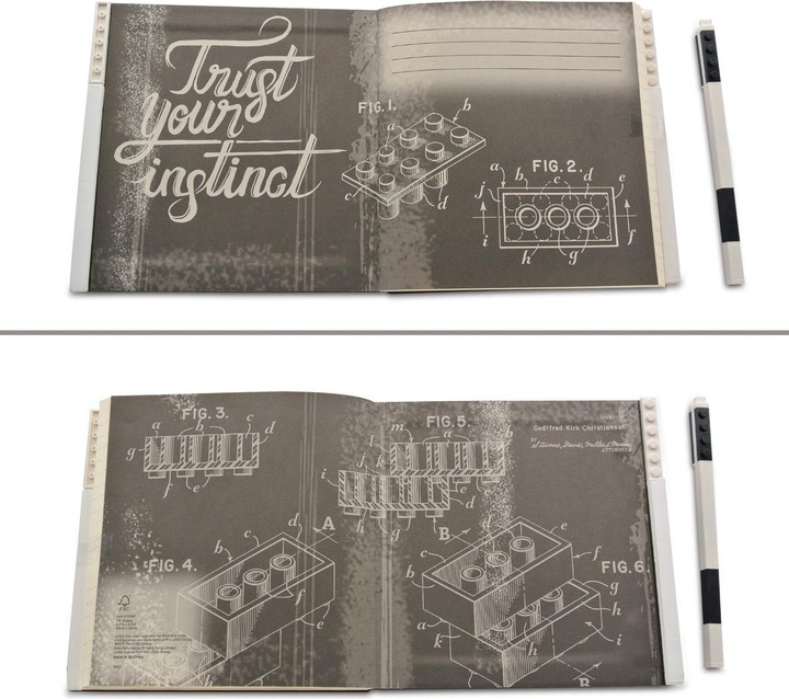 Actual product image LEGO Stationary Black Notebook with gel pen