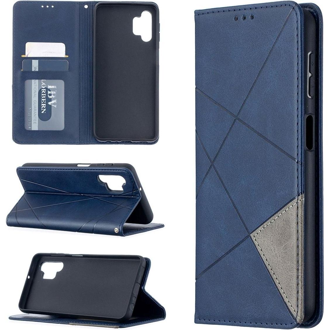 König Design Hülle Handy Schutz für Samsung Galaxy A32 5G Case Cover Tasche Etui Bumper Blau (Samsung Galaxy A32 5G), Sm...