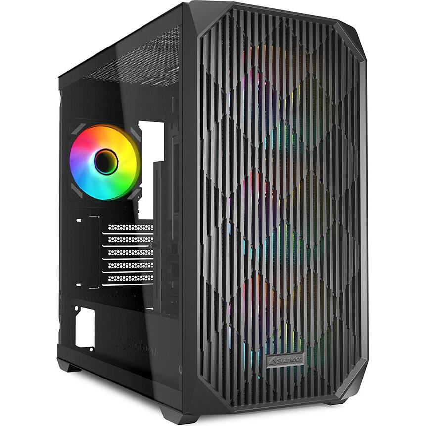 Sharkoon MK3 RGB Black mATX (schwarz) (mATX), PC Gehäuse, Schwarz