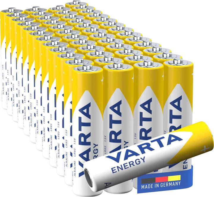 Actual product image Varta 4103229395 Batteries Energy Micro AAA Tray 50 pcs - Battery (50 pcs., AAA, 1200 mAh)