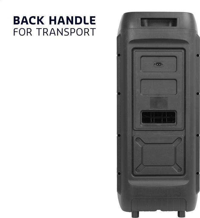 Actual product image Ibiza Enceinte karaoké Bluetooth avec micros sans fil, effets LED et fonction enregistrement (Active)