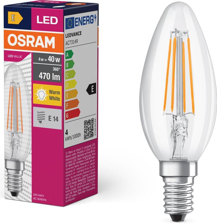 Produktbild Osram Classic (E14, 4 W, 470 lm, 1 x, E)