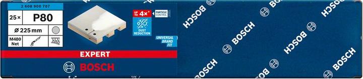 Produktbild Bosch Professional Zubehör EXPERT M480 Schleifnetz für Trockenbauschleifer, 225 mm, G 80, 25-tlg. (80)