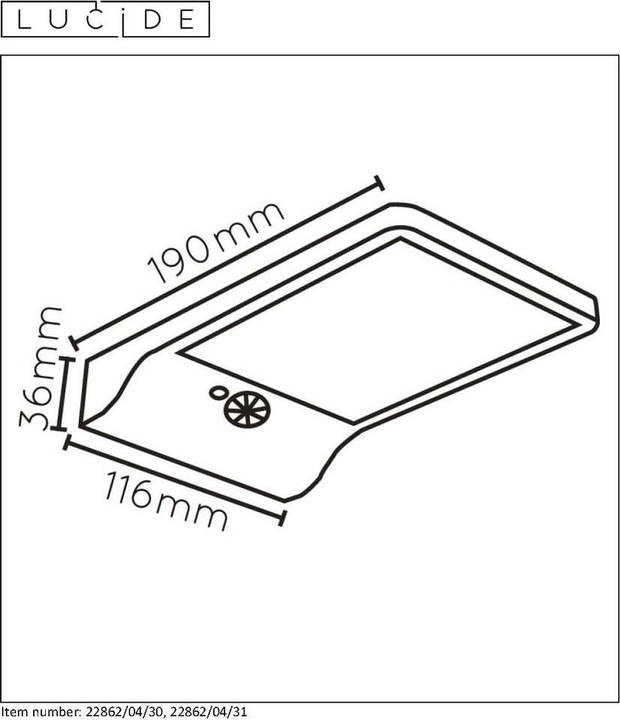 Actual product image Lucide Basic (380 lm, IP44)