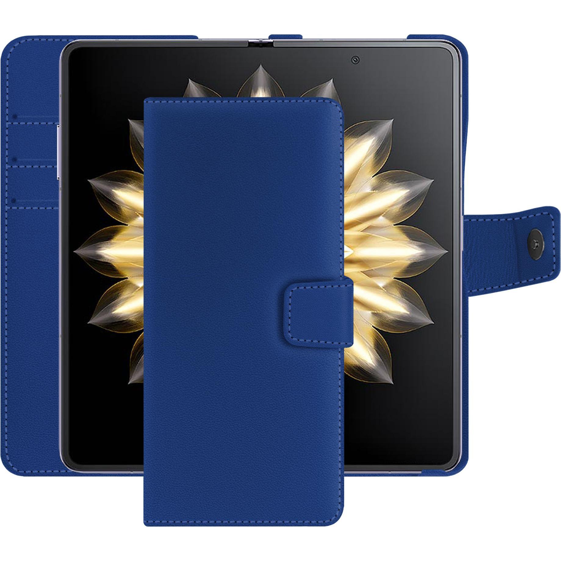 Noreve Lederschutzhülle Honor Magic V2 (Honor Magic V2), Smartphone Hülle, Blau