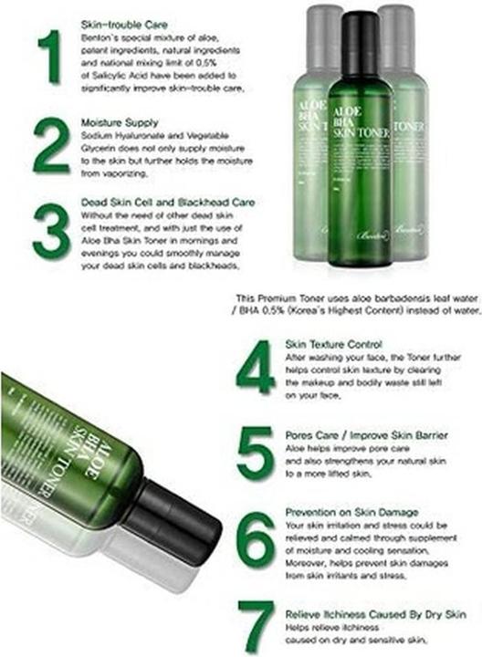 Actual product image Benton Aloe BHA (Face toner, 200 ml)