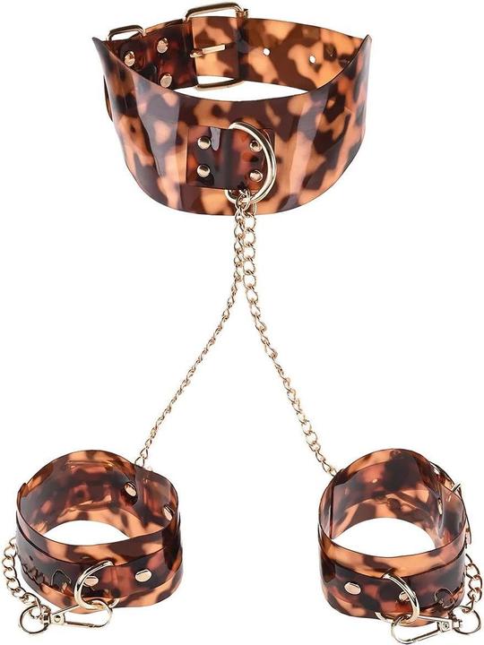 Actual product image Sportsheets Sincerely Amber Neck & Wrist Restraint