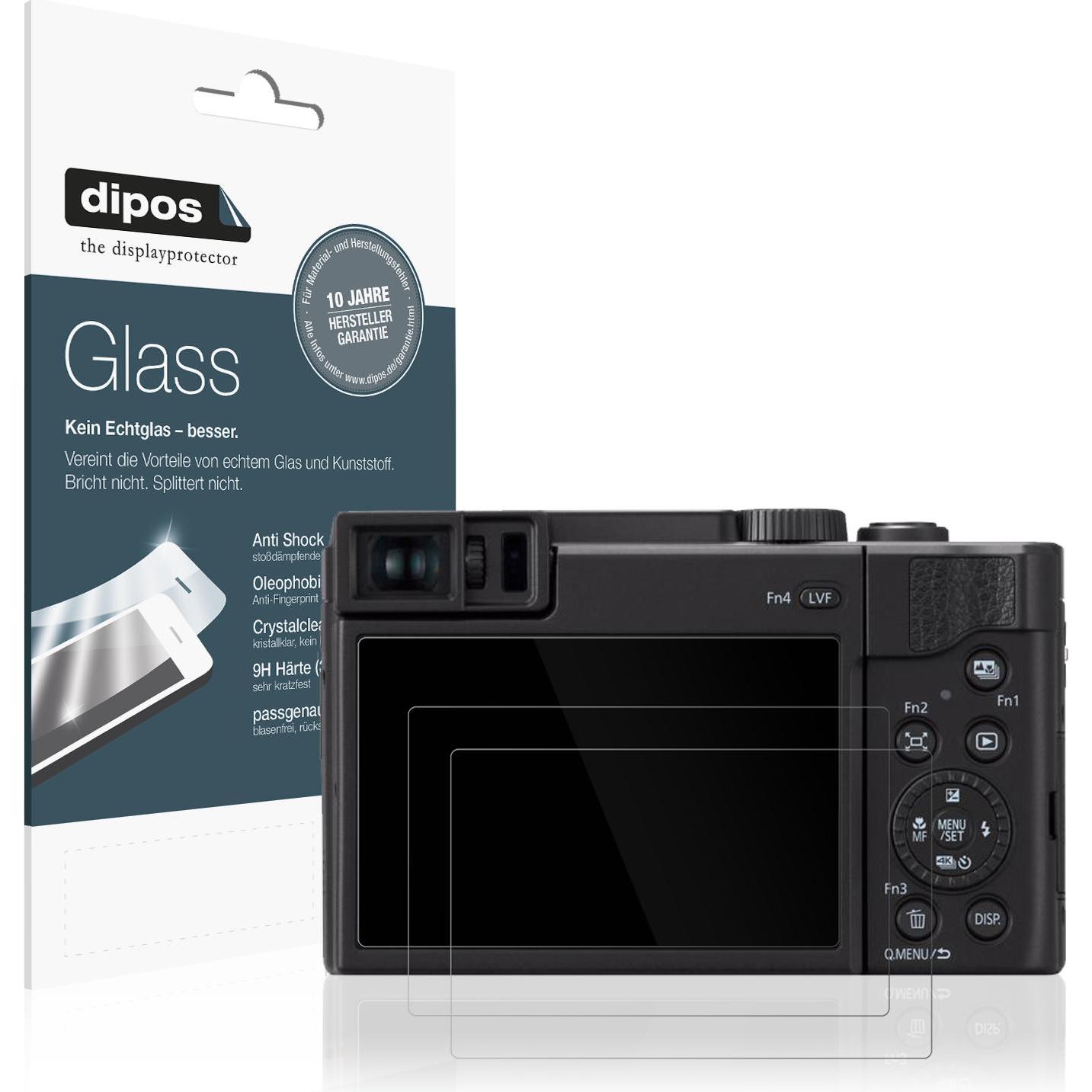 Dipos Anti-Shock Displayschutz 9H (Displayschutz, Sony Alpha 6400), Kameraschutz, Transparent