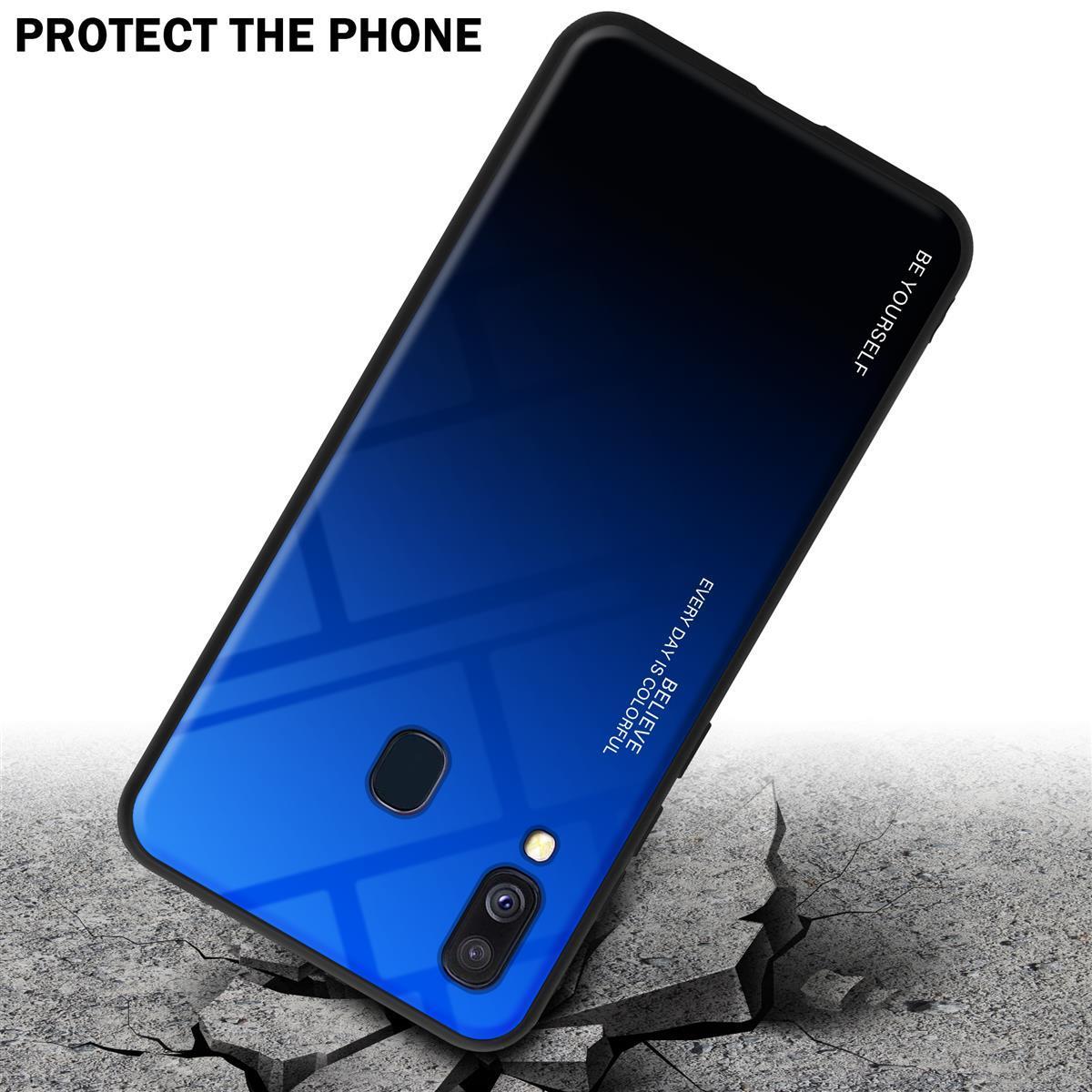 Thumbnail - Cadorabo TPU 2 Farben Glas Cover (Samsung Galaxy A40), Smartphone Hülle, Schwarz