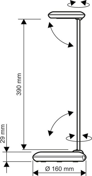 Produktbild Maul Tischleuchte MAULstudy, mit Standfuss inkl.Leuchtmittel E27 - weiss (900 lm, E27)