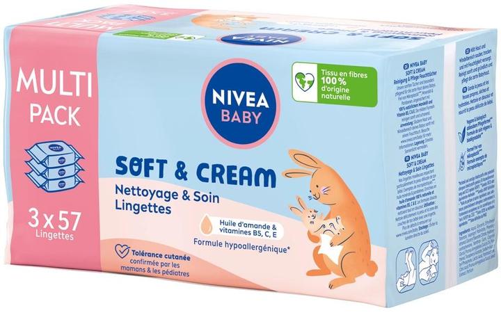 NIVEA Soft & Cream Feuchttücher Trio (171 Stück)