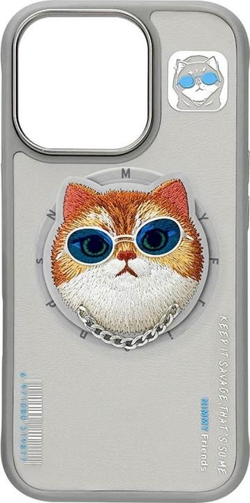Produktbild Uniq Nimmy Glasses Cool Cat MagSafe case for iPhone 16 Pro Max grey (Apple iPhone 16 Pro Max)