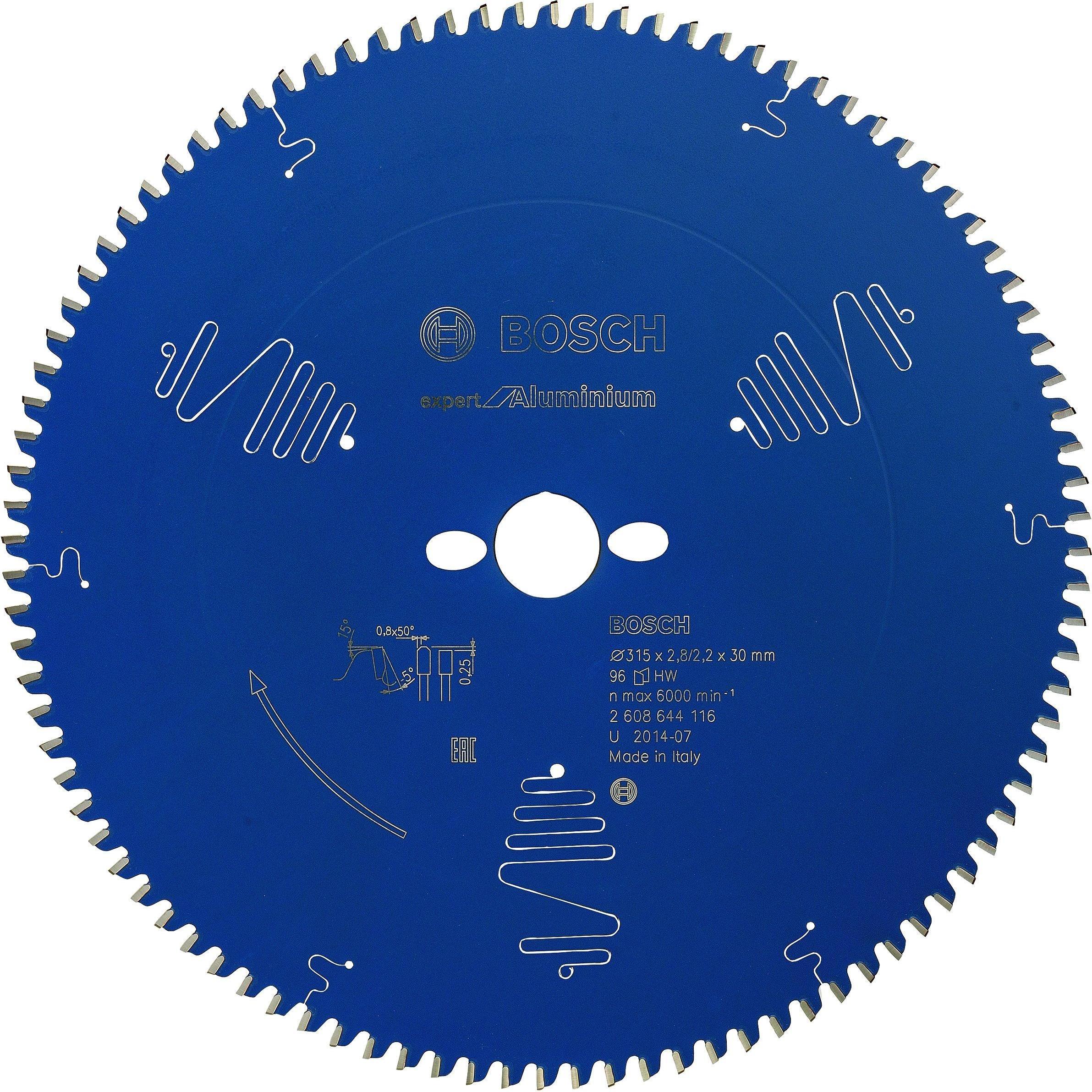 Bosch Professional Zubehör, Sägeblatt, Kreissägeblatt Expert for Aluminium, 315 x 30 x 2,8 mm, 96