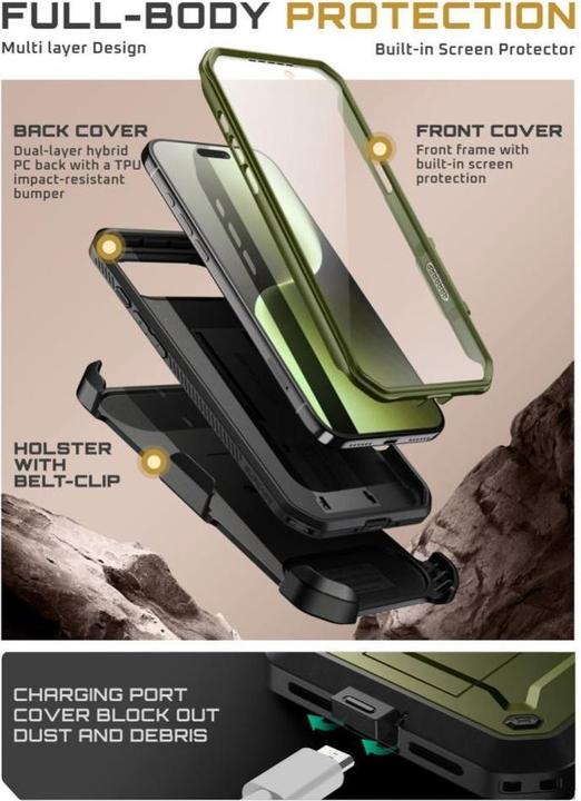 Actual product image Supcase UB Pro Case für iPhone 17 Air - Grün (Apple iPhone 17 Pro)