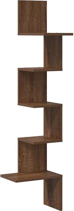 Image du produit vidaXL Wand-Eckregal Braun Eichen-Optik 32x32x127,5 cm Holzwerkstoff