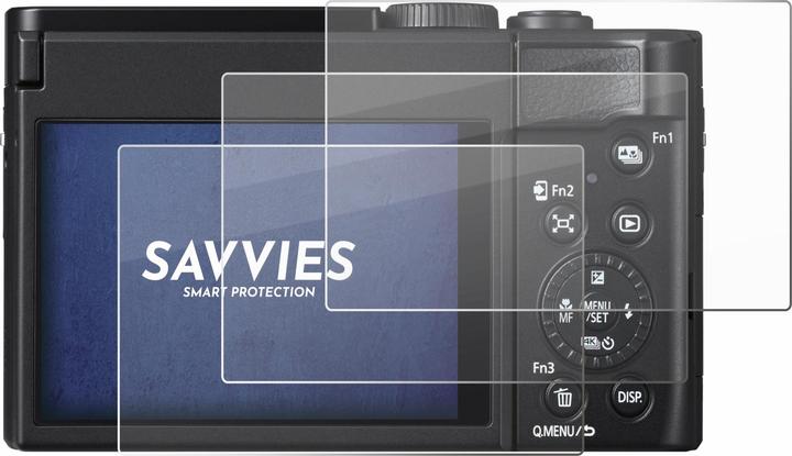 Actual product image Savvies 3x Smart Glass - 9H Hybrid Glass Screen Protector for Panasonic Lumix DC-TZ99
