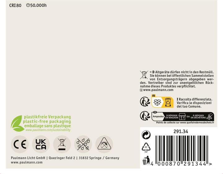Produktbild Paulmann Tropfen Eco-Line Filament (E14, 2.50 W, 525 lm, 1 x, A)