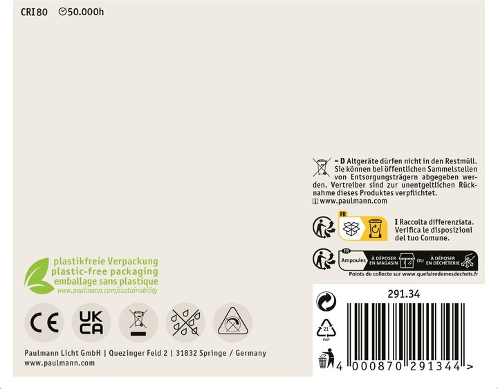 Actual product image Paulmann Drop Eco-Line filament (E14, 2 W, 525 lm, 1 x, A)