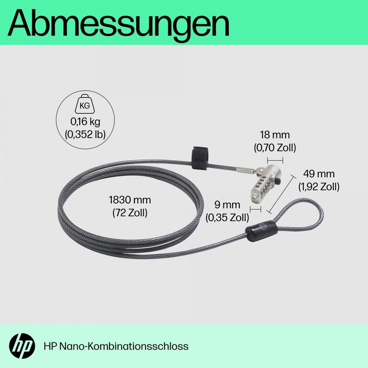 Produktbild HP Nano Combination, Cable Lock
