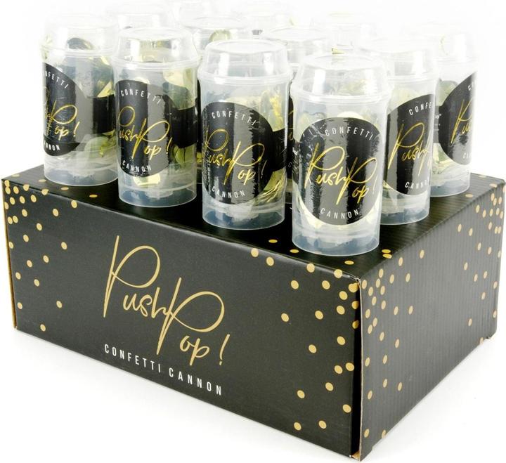 Produktbild Partydeco Konfettikanone Push-Pop 1 Stück, Gold (1 Stück)