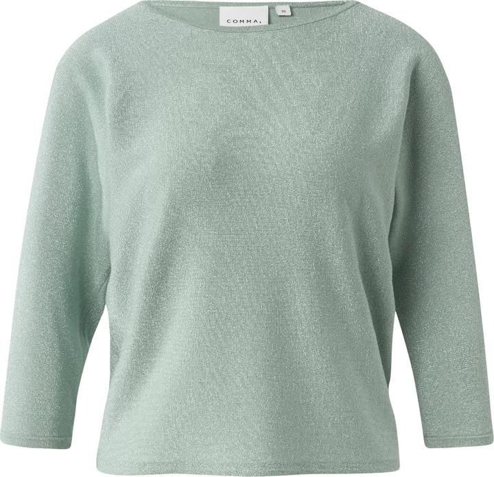 Actual product image Comma Strickpullover Feinstrick-Pullover mit Glitzergarn und Fledermausärmeln (36)