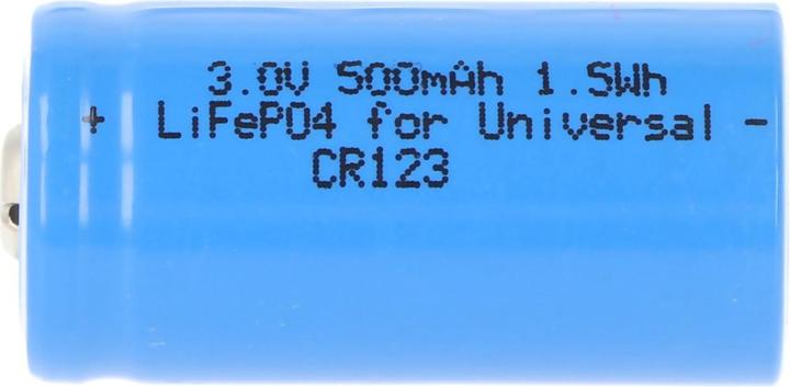 Actual product image AccuCell Battery CR123A (1 pcs., CR123A, 500 mAh)