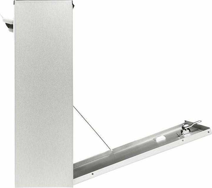 Actual product image Burg Wächter Stainless steel fence letterbox WxHxD 362x322x100 mm Borkum 3878 Stainless steel with flap Opening