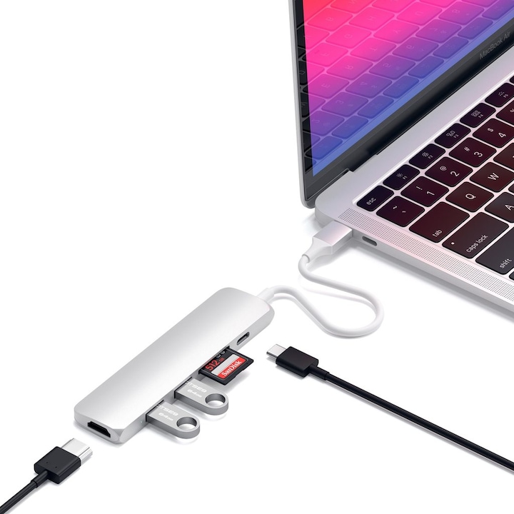 Produktbild Satechi USB-C Slim Multiport V2 (USB-C, 6 Ports)