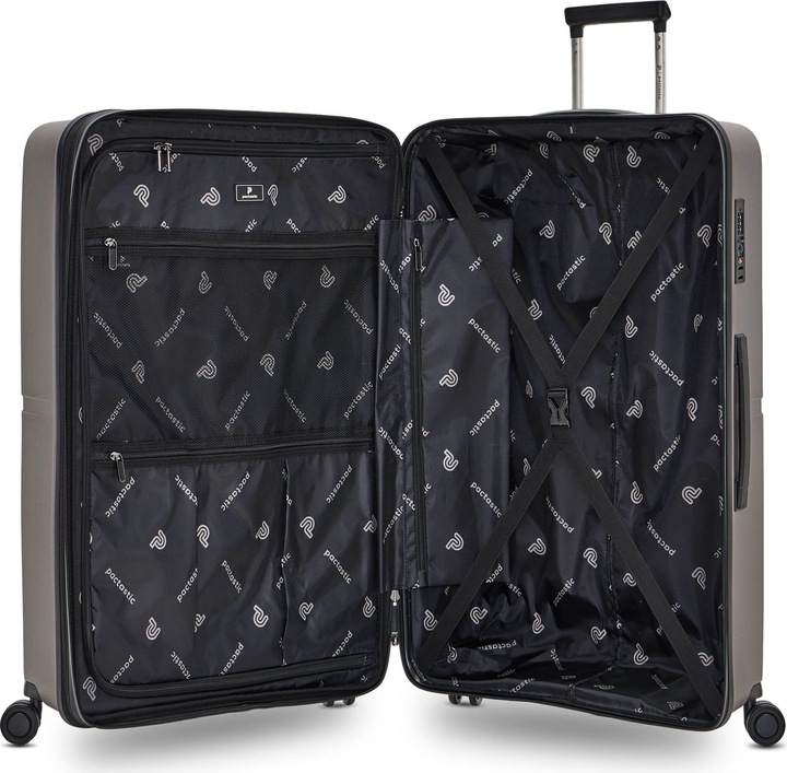 Actual product image Pactastic Collection 01 4-wheel suitcase set, 3 pieces, with stretch fold (221 l, XL (from 140l))