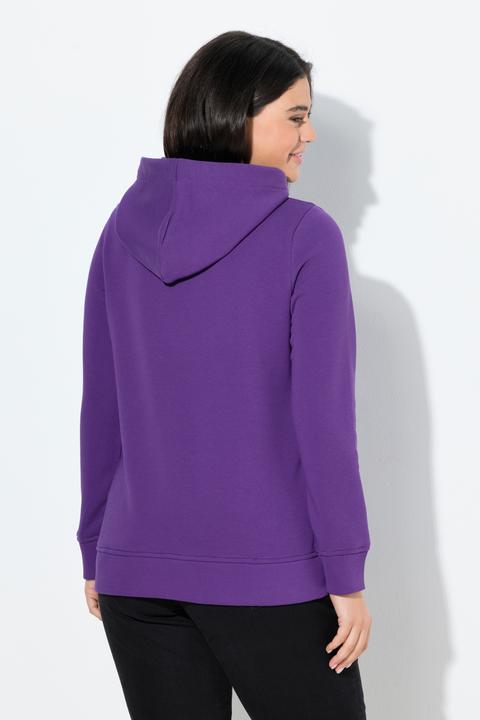 Produktbild Ulla Popken Hoodie, Rippbündchen, Kapuze, Langarm (54)