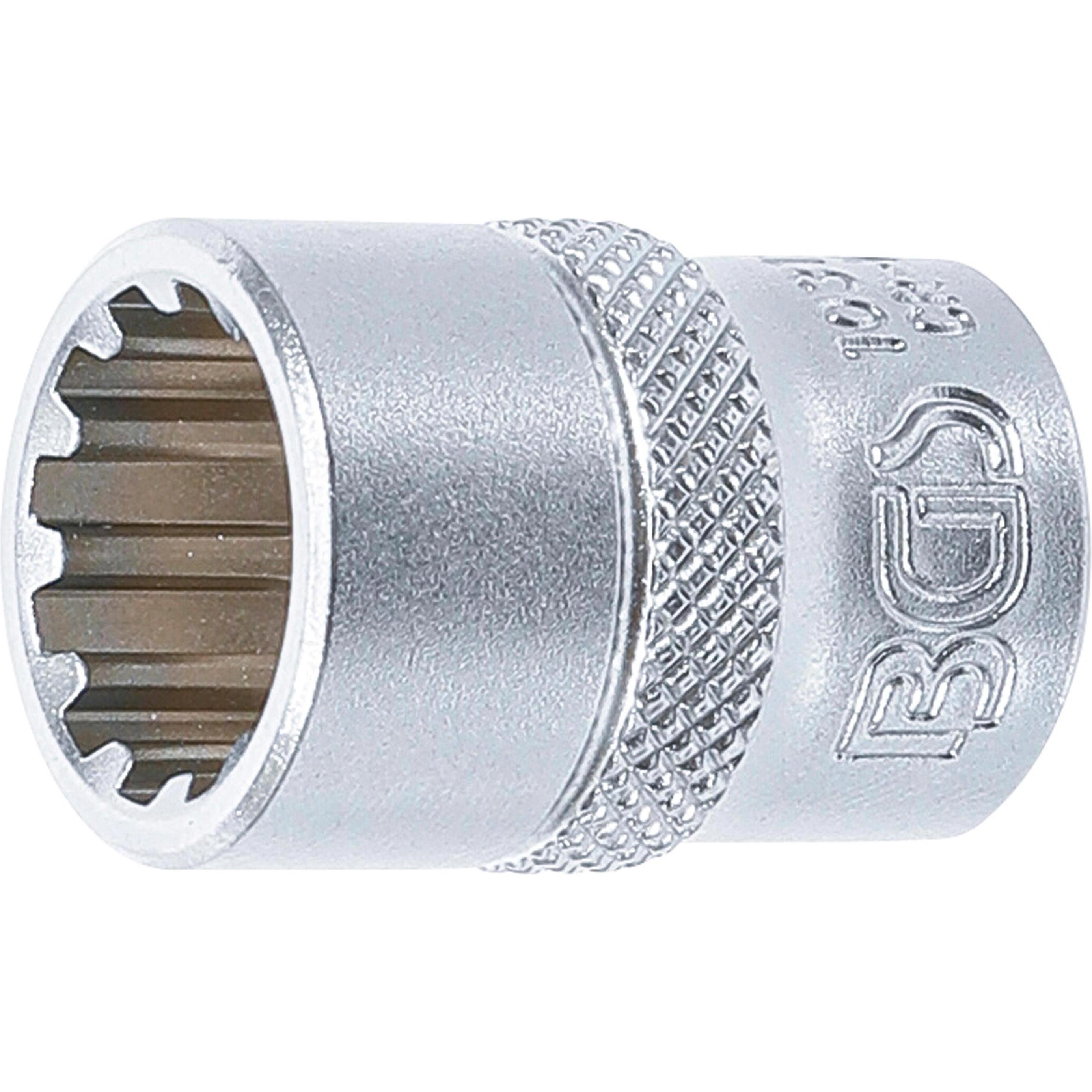 BGS, Steckschlüssel + Stecknuss, Steckschlüssel-Einsatz Gear Lock Antrieb Innenvierkant 10 mm (3/8") SW 13 mm (13 mm)