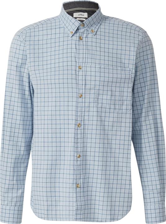 Immagine prodotto s.Oliver Hemd Regular Fit: Elastisches Button-Down-Hemd mit Karomuster (M)
