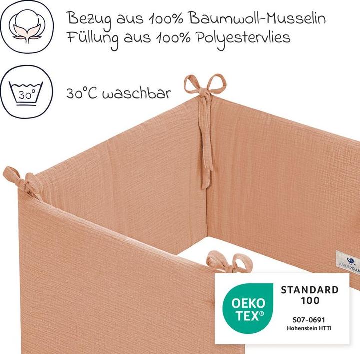 Image du produit Julius Zöllner Tour de lit Mousseline Dune 180 x 35 cm