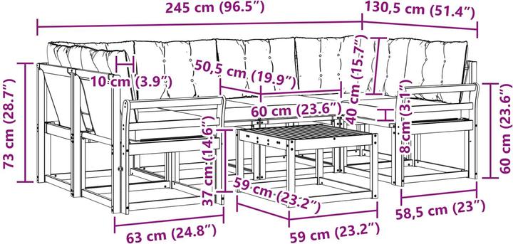 Produktbild vidaXL Outdoor-Sofagarnitur