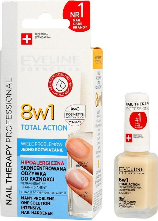 Image du produit Eveline Nail Therapy 8in1 Total Action Intensive Nail Conditioner (12 ml)