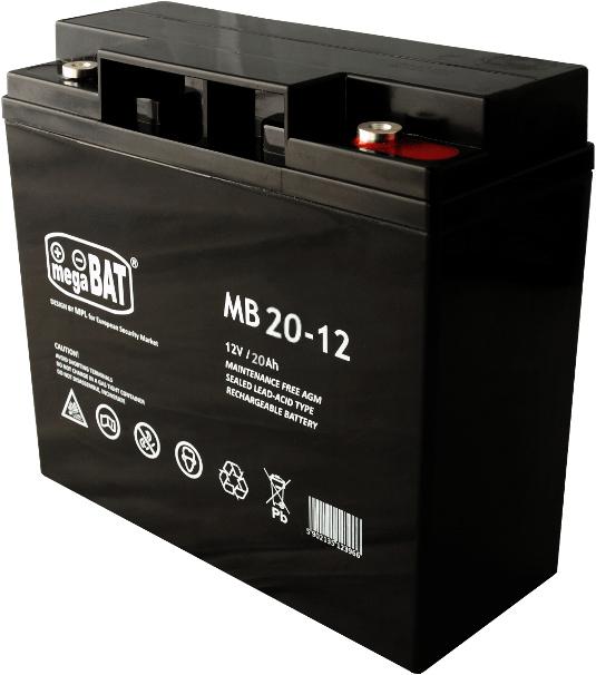 Produktbild Megabat MB 20-12 USV-Batterie Plombierte Bleisäure (VRLA) 20 Ah
