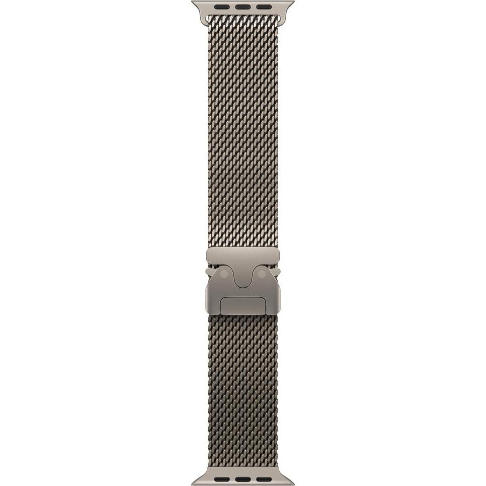 Apple Natural Titanium Milanese Loop (49 mm, 95% recyceltes Titan), Uhrenarmband, Beige