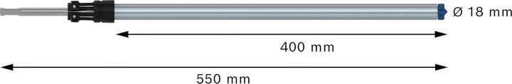 Immagine prodotto Bosch Professional Zubehör Punta per martello EXPERT SDS Clean plus-8X, 18 x 400 x 550 mm (18 millimetri, 18,00 millimetri)