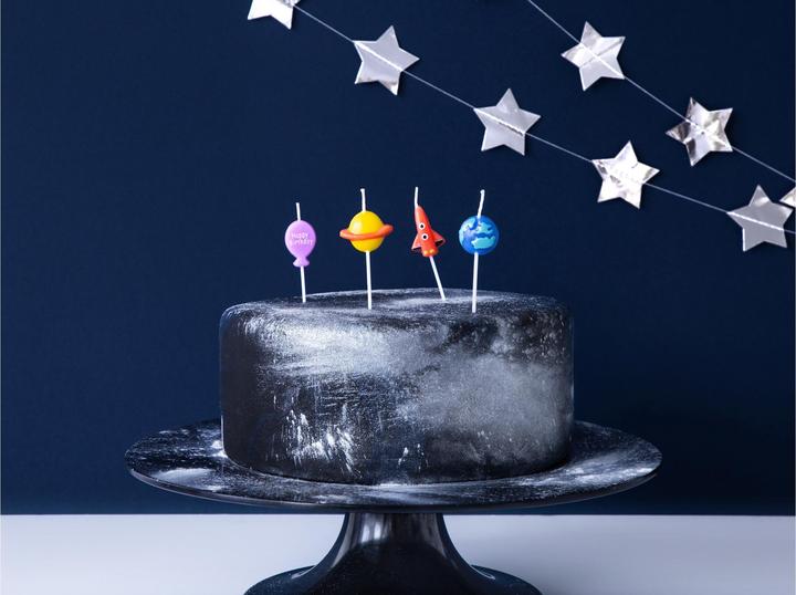 Actual product image Partydeco Space candles (4 pieces) (4 pcs.)