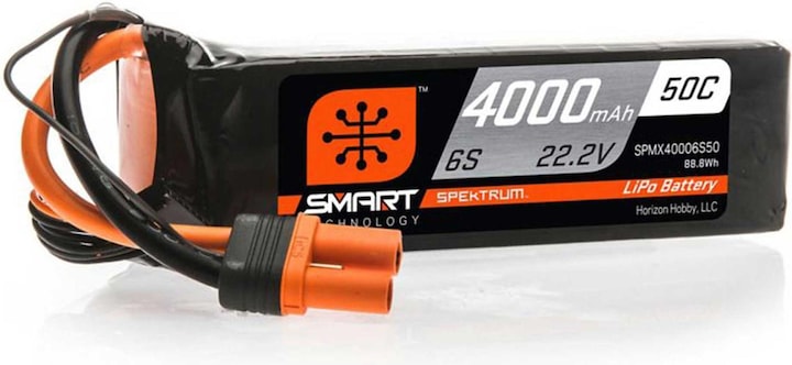 Produktbild Spektrum 4000mAh 6S 22.2V 50C Smart LiPo Battery IC5 (22.20 V, 4000 mAh)