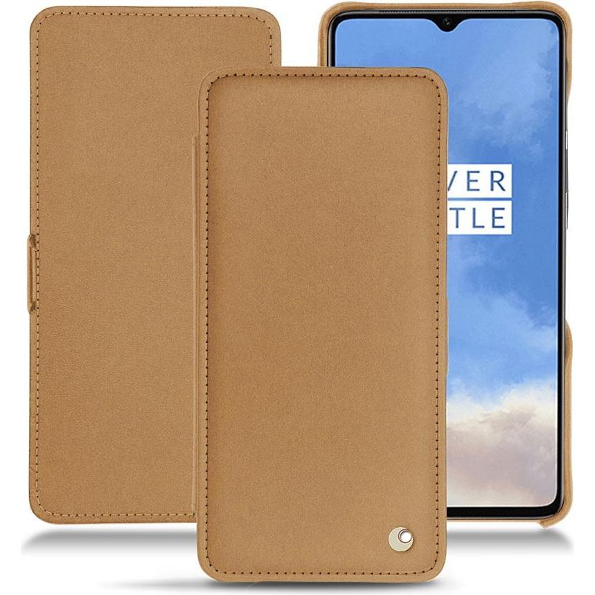 Noreve Lederschutzhülle horizontal (OnePlus 7T), Smartphone Hülle, Beige