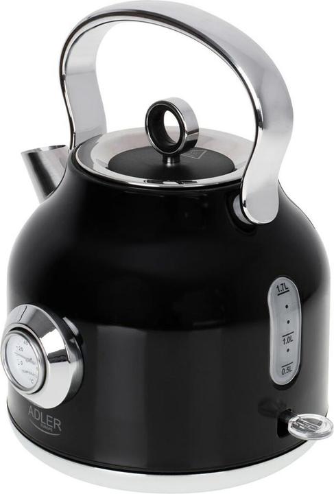 Actual product image Adler AD 1346b Kettle with a Thermomete, Electric, Power 2200 W, Capacity 1.7 L, Black (1.70 l)