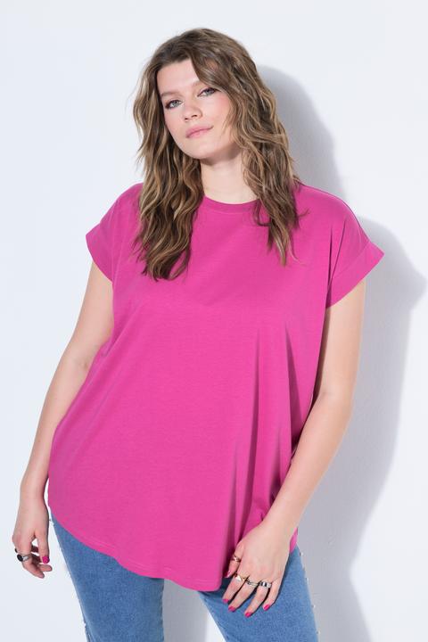 Actual product image Studio Untold Cap Sleeve Rounded Hem Tunic Tee (50)