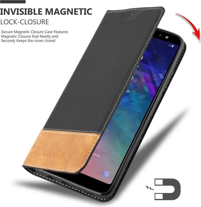 Produktbild Cadorabo X-Wallet Kunstlederkombi Hülle (Samsung Galaxy A6+)